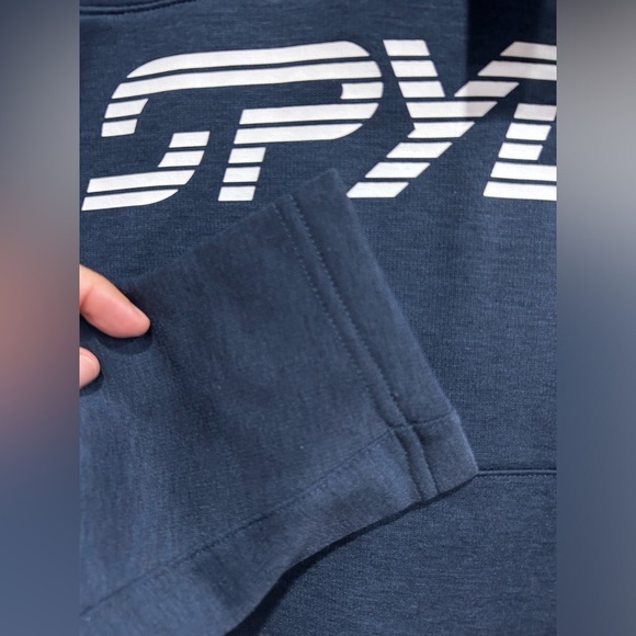 Spyder Mens M Medium Speed Fleece Half Zip Fleece Jacket True Navy Blue NWT - Picture 4 of 12